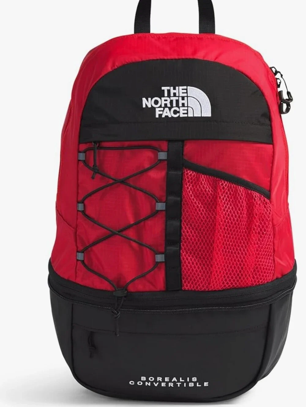 The North Face Borealis Convertible Backpack- Red/Black